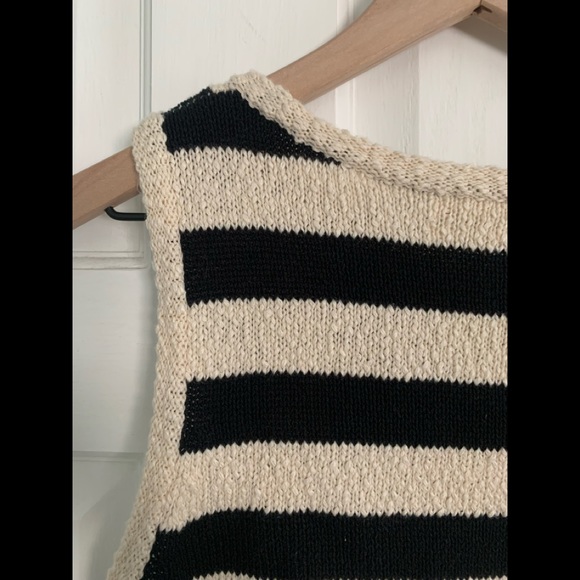 Anthropologie black and cream sweater tank - Picture 3 of 6